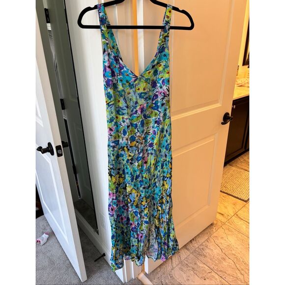 NWOT ZARA Floral Print V-Neck Midi Dress, Med $89 C14 - Picture 7 of 13